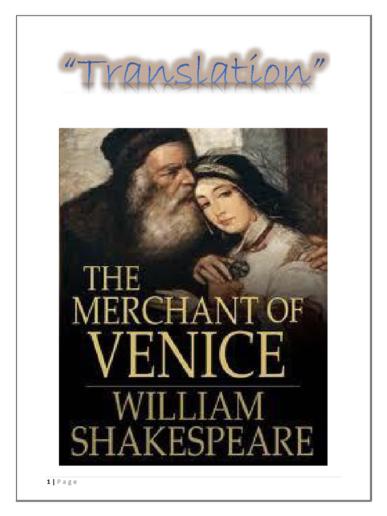 Character Analysis of The Merchant of Venice | PDF | The Merchant Of ...