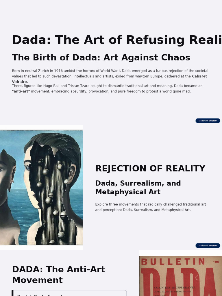 Dada: The Anti-Art Movement Explained | PDF | Surrealism | Modern Art