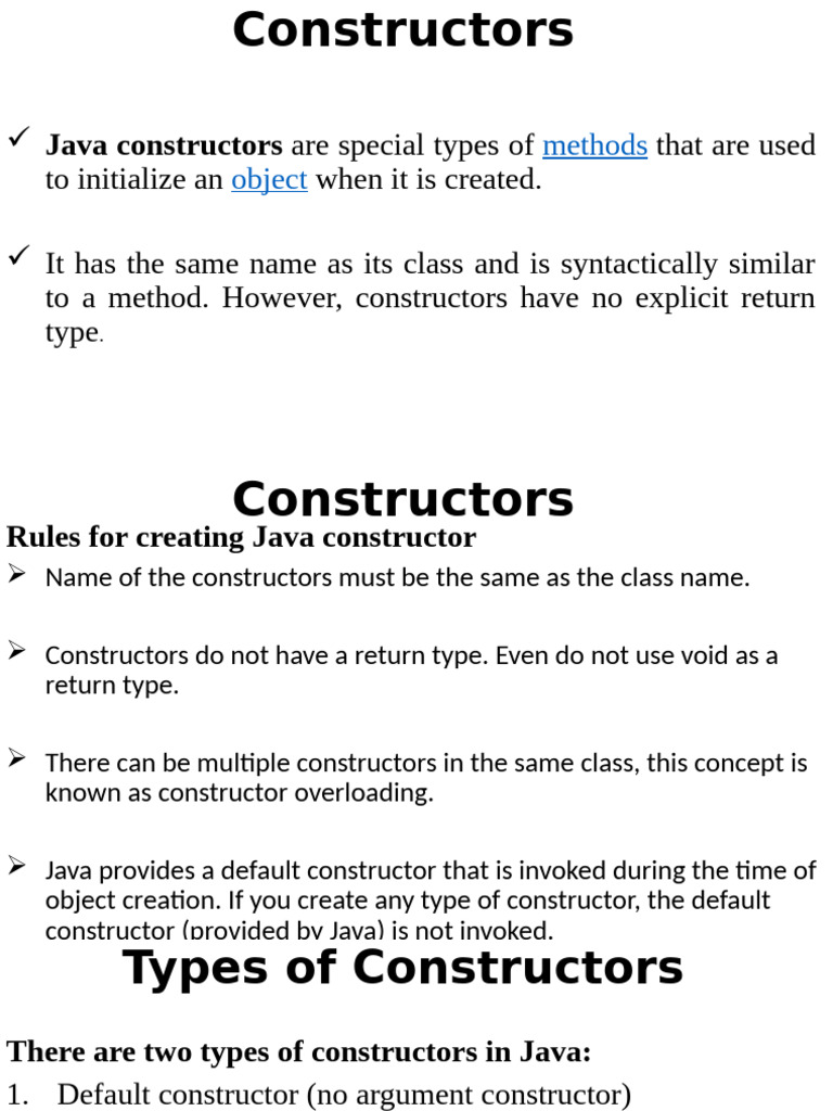 Constructors | PDF