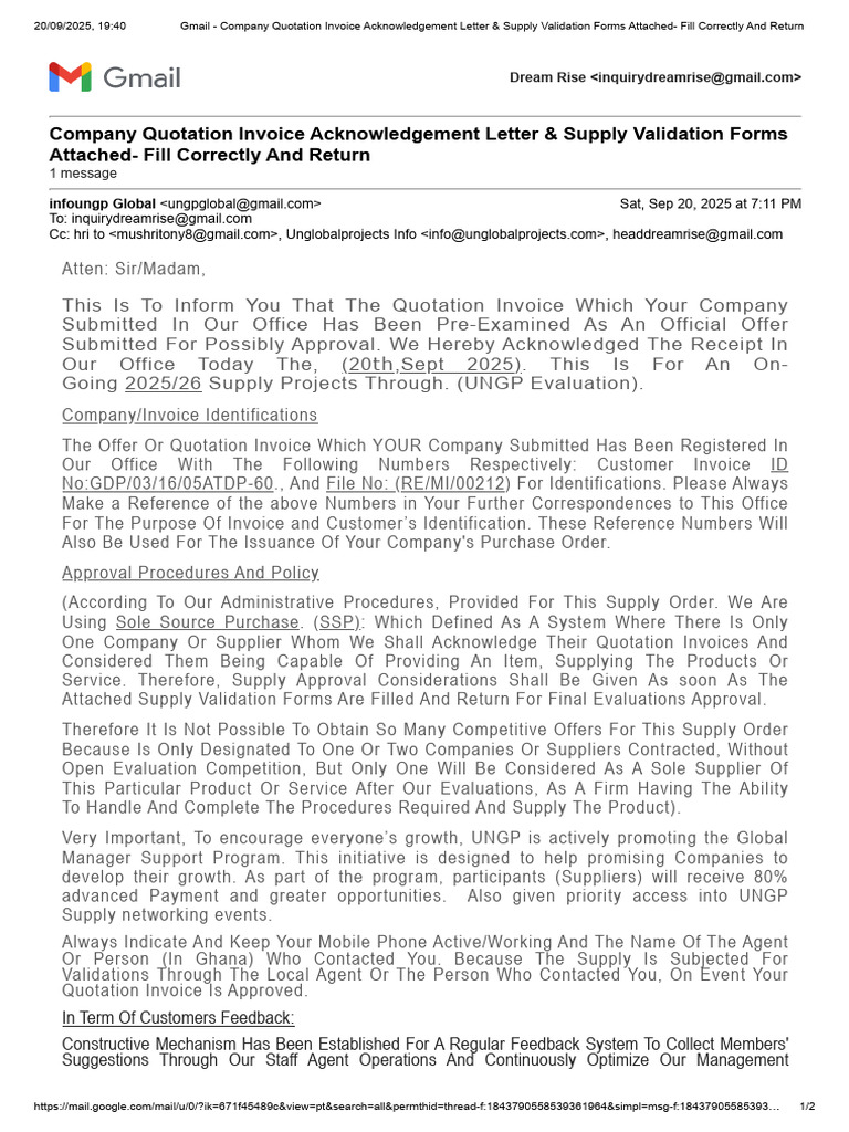 Quotation Invoice Acknowledgment & Forms | PDF | Invoice | Business