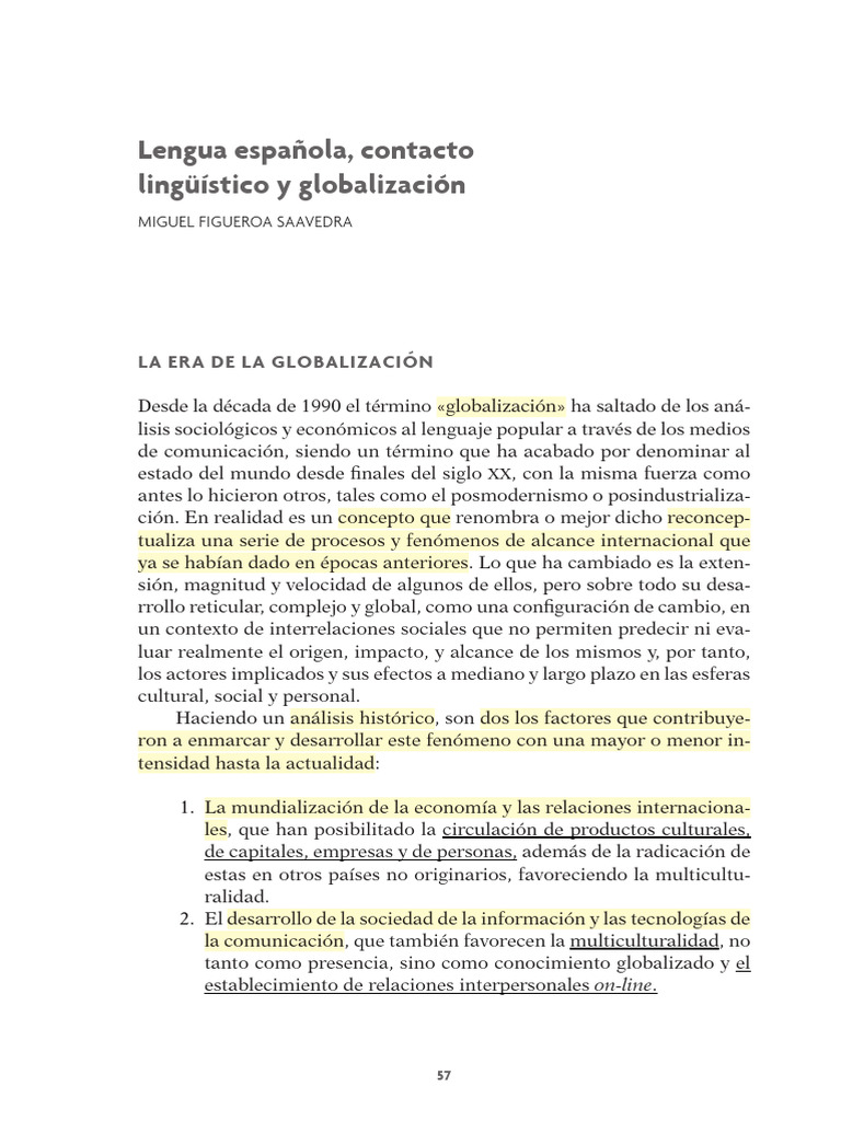 Impacto de la Globalización en el Español | PDF | Lengua española | España