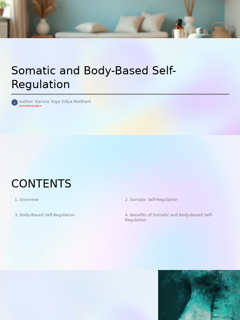Somatic Self-Regulation Techniques | PDF | Relaxation (Psychology ...