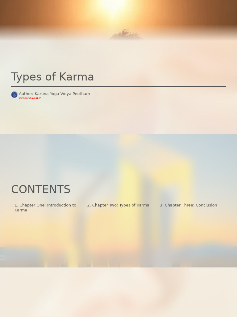 Types of Karma in Buddhism | PDF | Karma | Eastern Philosophy