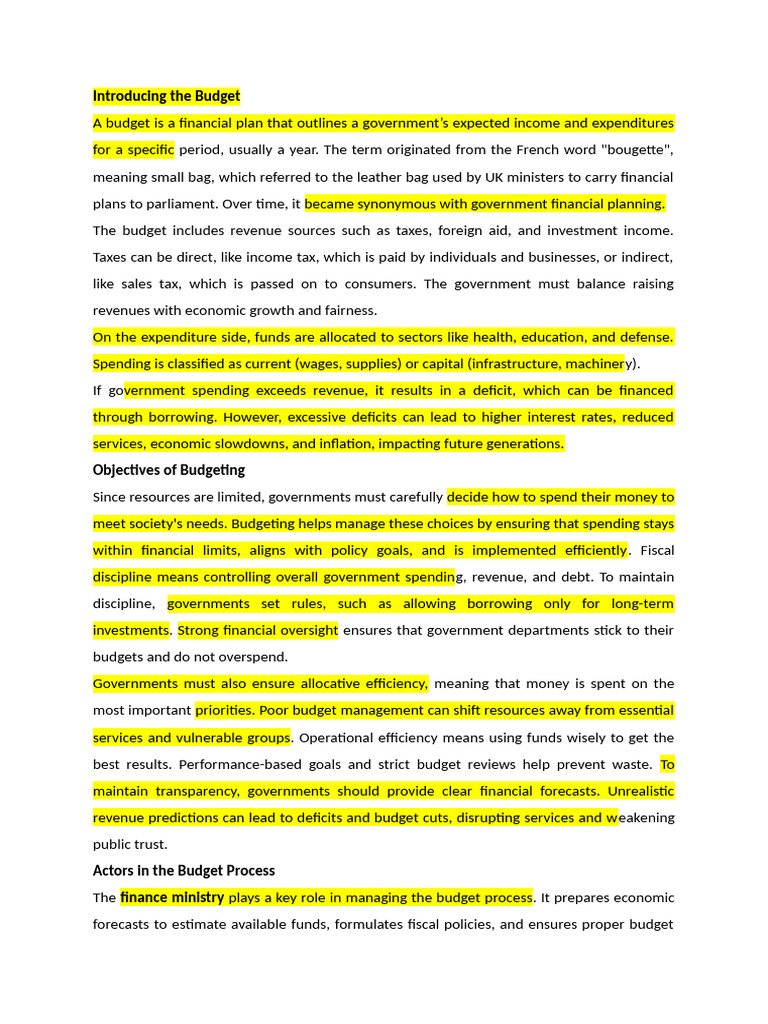 Understanding Government Budgeting Basics | PDF | Government Budget ...