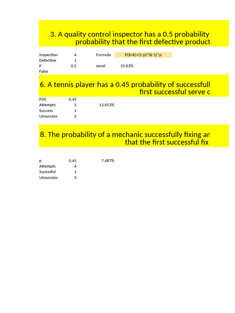 Probability Formulas for Quality Control | PDF
