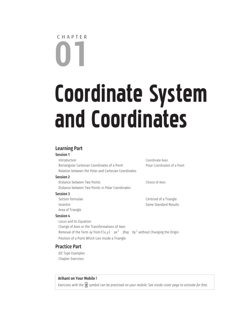 Coordinate Geometry Fundamentals | PDF | Cartesian Coordinate System ...