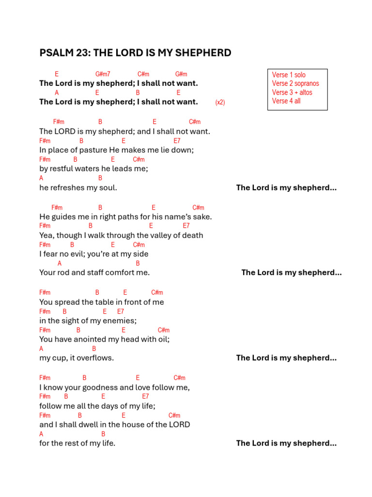 Psalm 23 | PDF