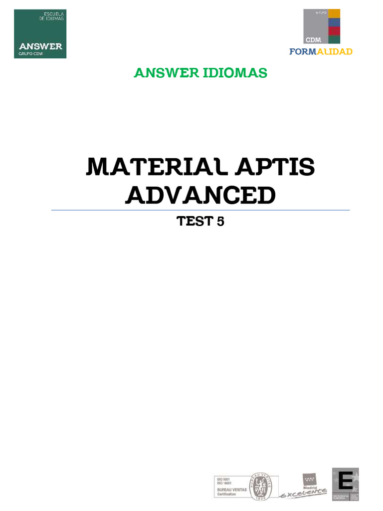 Aptis Test 5 Completo | PDF