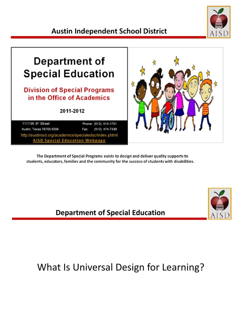Understanding Universal Design for Learning | PDF | Special Education ...