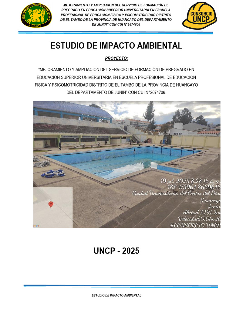 Estudio de Impacto Ambiental en Educación | PDF | Evaluación de impacto ...