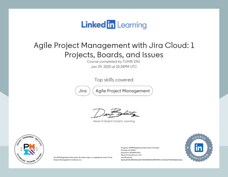 CertificateOfCompletion - Agile Project Management With Jira Cloud 1 ...