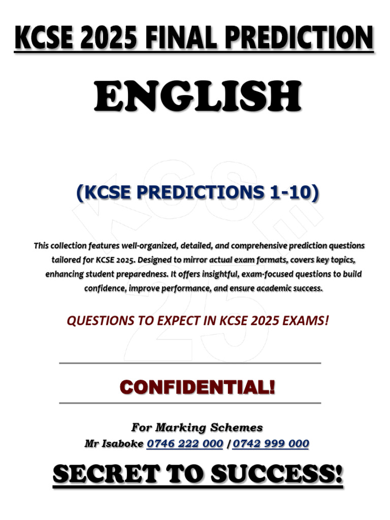 KCSE 2025 English Paper 1 Predictions | PDF | Artificial Intelligence ...