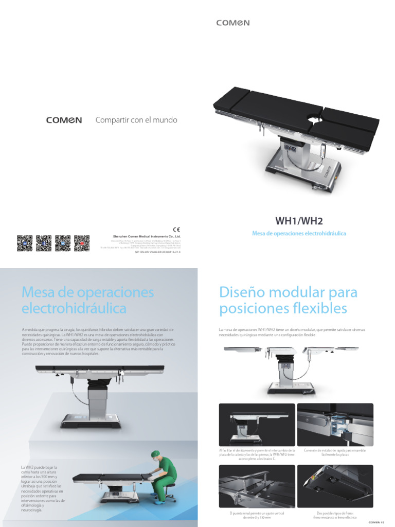 ES WH1 WH2 COMEN Electrohydraulic Operating Table V1.0 ERC 22062024 1 | PDF