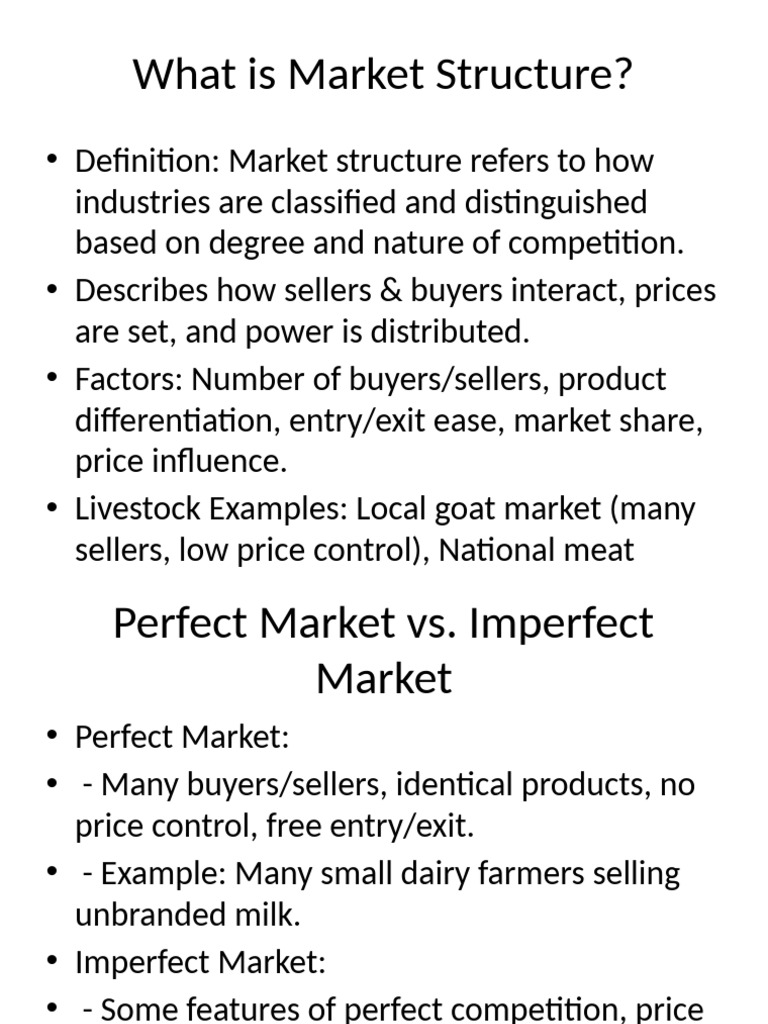 Understanding Market Structure Types | PDF