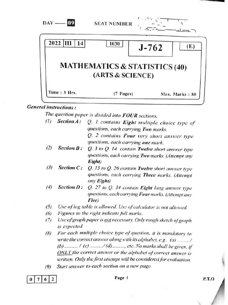HSC Maths March 2022 (q2) | PDF