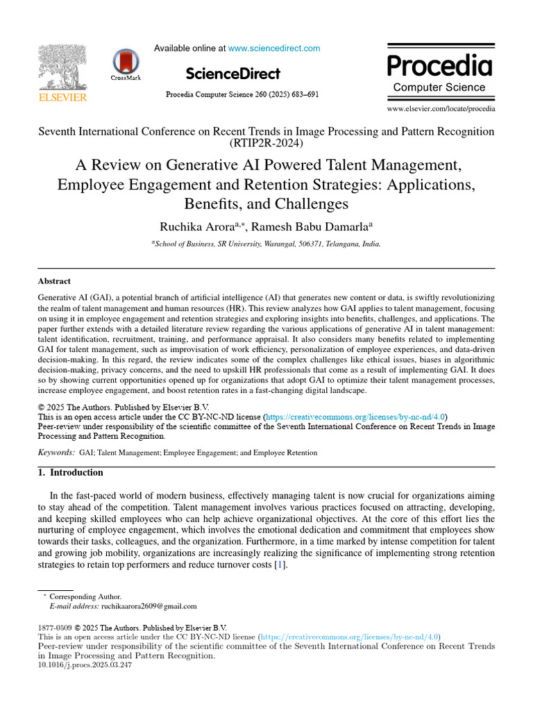 A Review On Generative AI Powered Talent Management | PDF | Employee ...