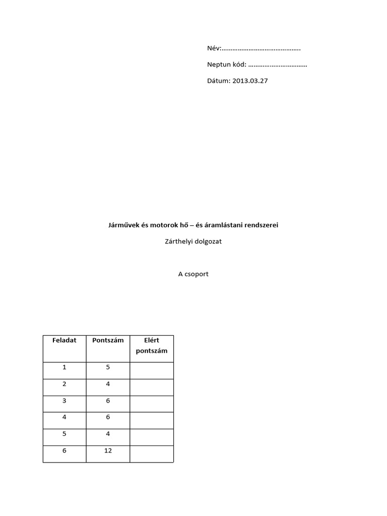 A Csop ZH | PDF