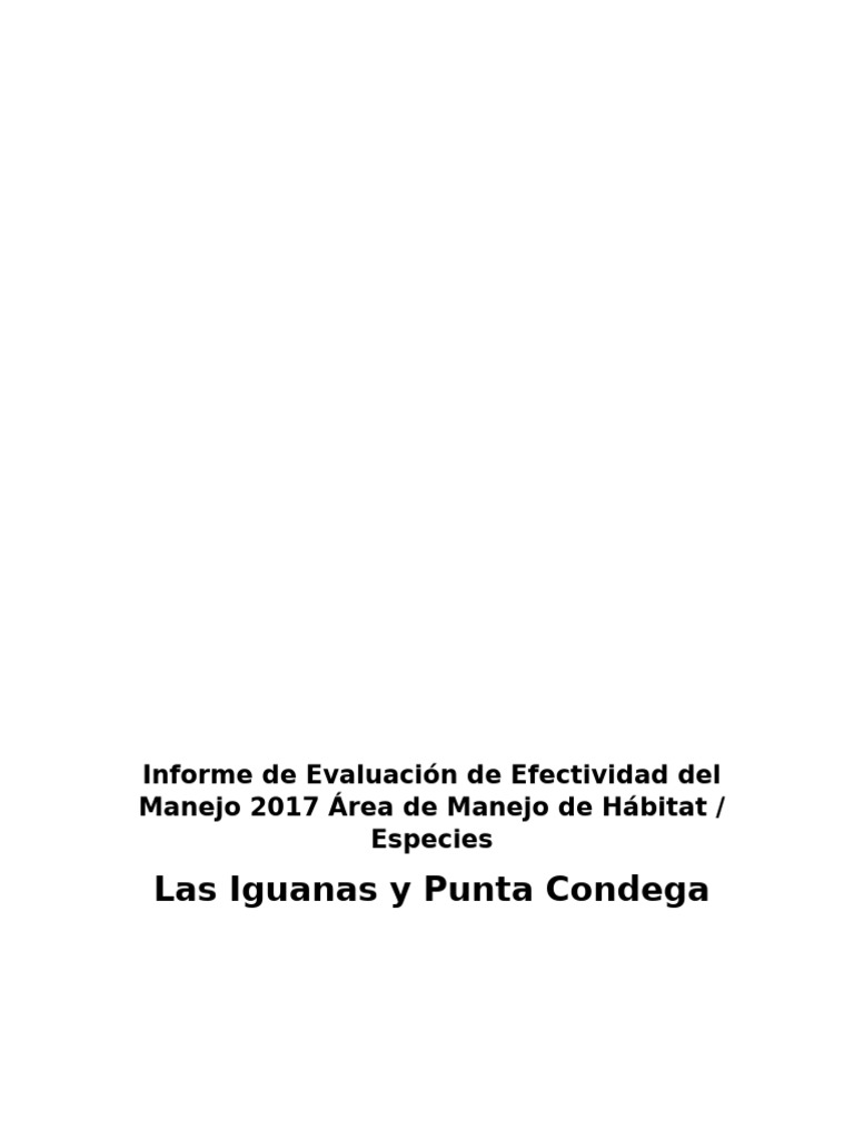 25.05.17 Informe MEM 2017 Las Iguanas y Punta Condega | PDF ...
