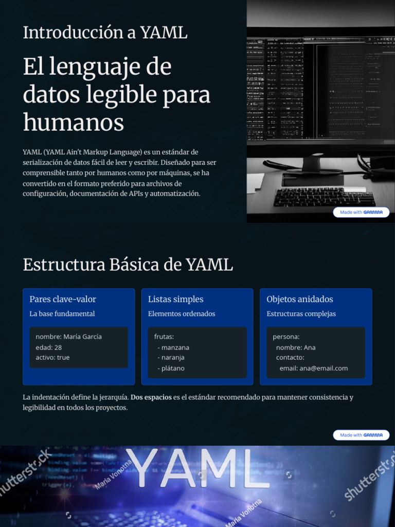 Introducción al Lenguaje YAML | PDF | Programación de computadoras ...