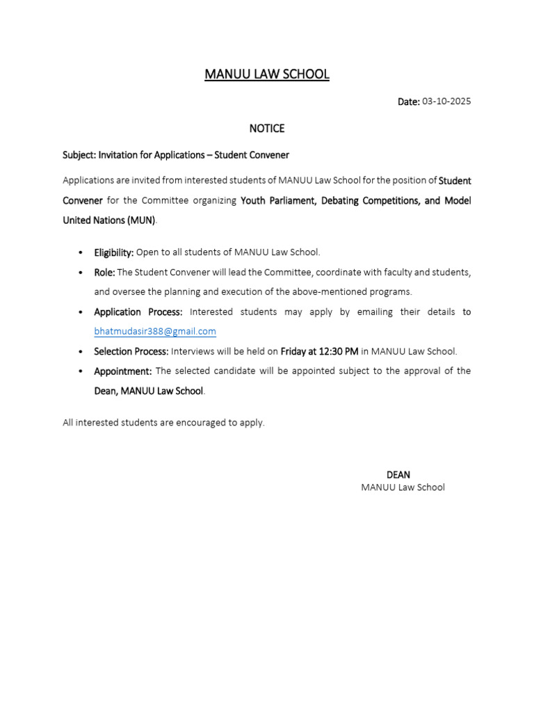 Notification | PDF