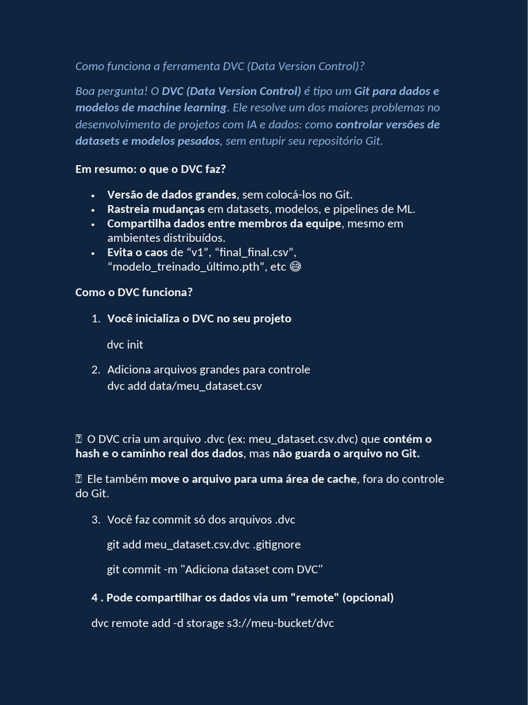 Controle de Versões com DVC | PDF | Engenharia de Software | Programas