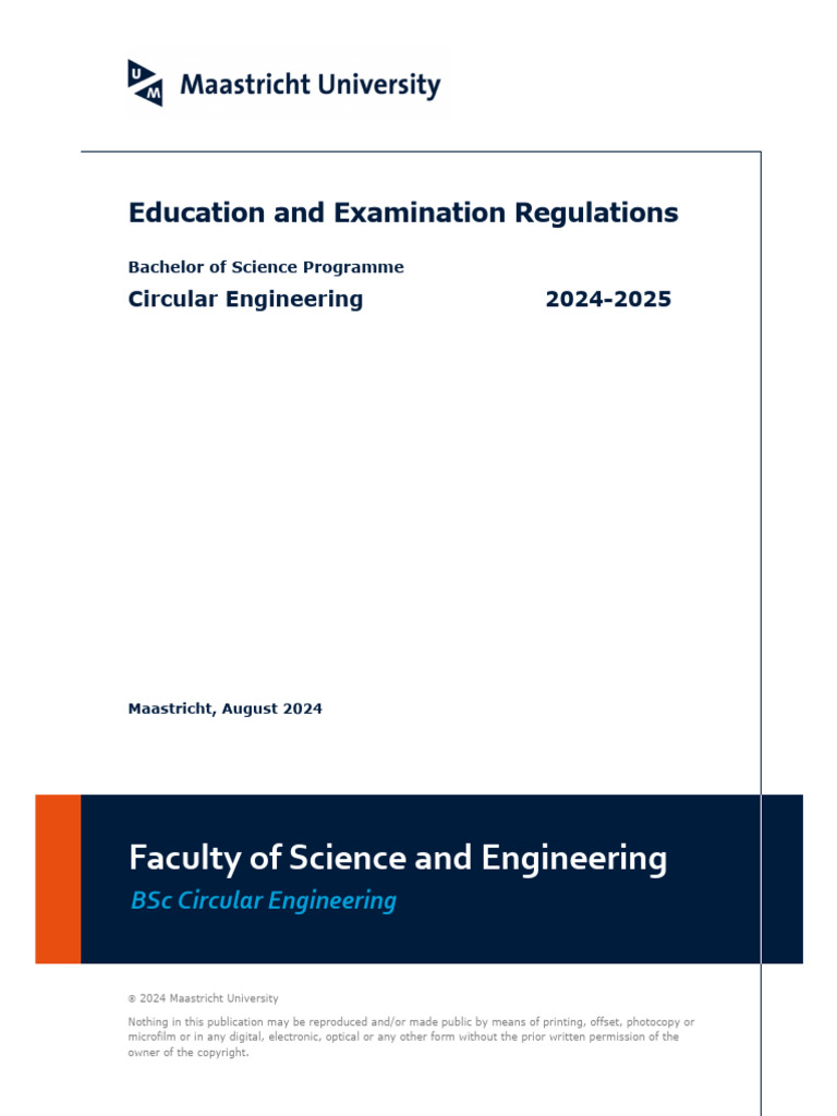BSc Circular Engineering Regulations 2024-2025 | PDF | Engineering | Thesis