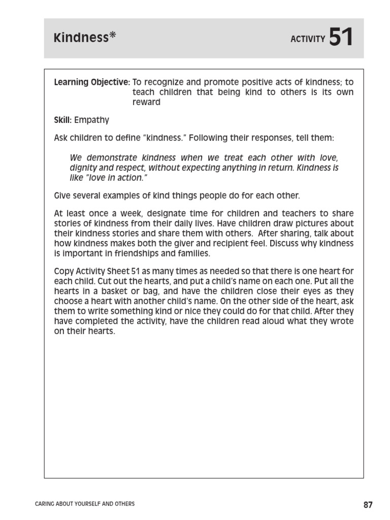 Promoting Kindness in Children | PDF