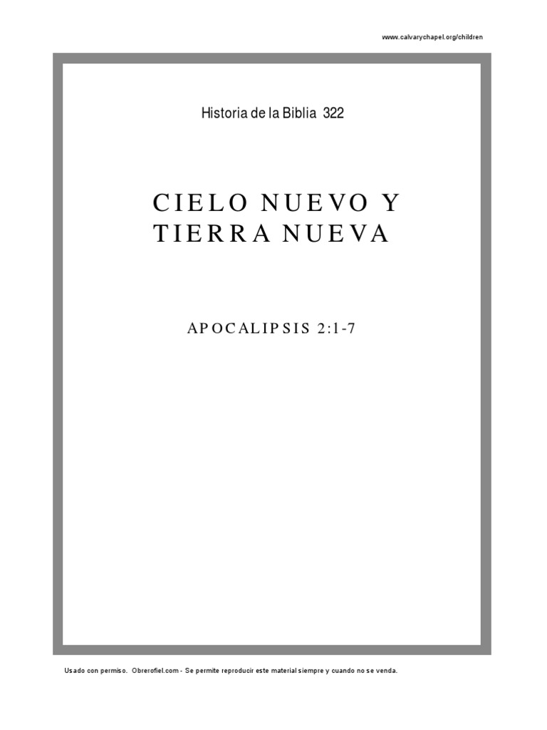 Cielo Nuevo Y Tierra Nueva Pdf Libro De Revelación Teología