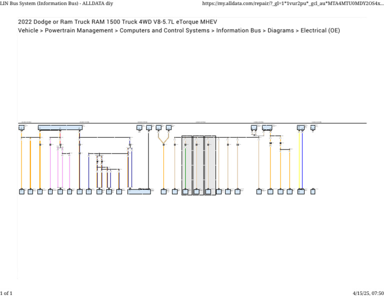 2022 RAM 1500 eTorque LIN Bus Diagram | PDF | Automotive Technologies ...
