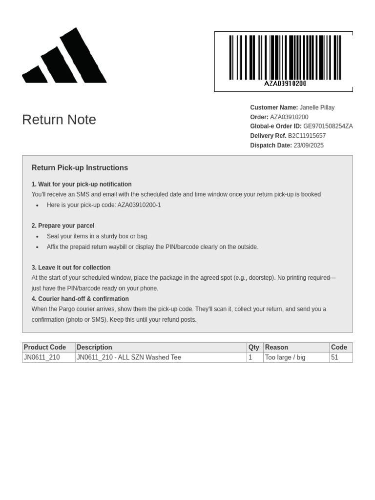 Return Label | PDF