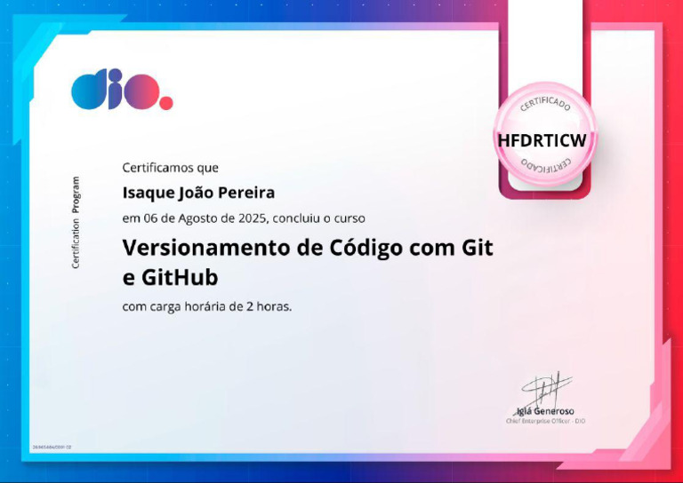 Vercionamento de Codigo Com Git e GitHub DIO Academy HFDRTICW | PDF