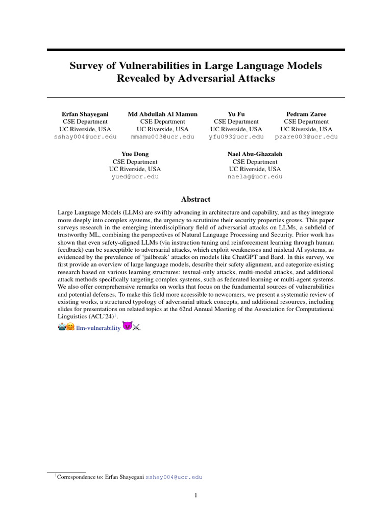 Adversarial Attacks on Large Language Models | PDF | Learning | Machine ...