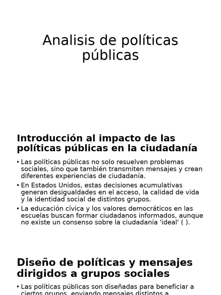 Analisis de Políticas Públicas | PDF | Democracia | Ideologías políticas