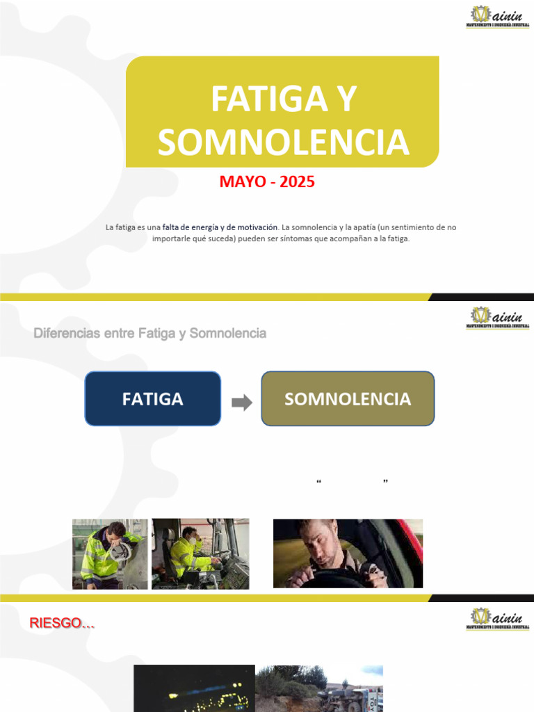 Prevención de Fatiga y Somnolencia | PDF | Dormir | La privación del sueño