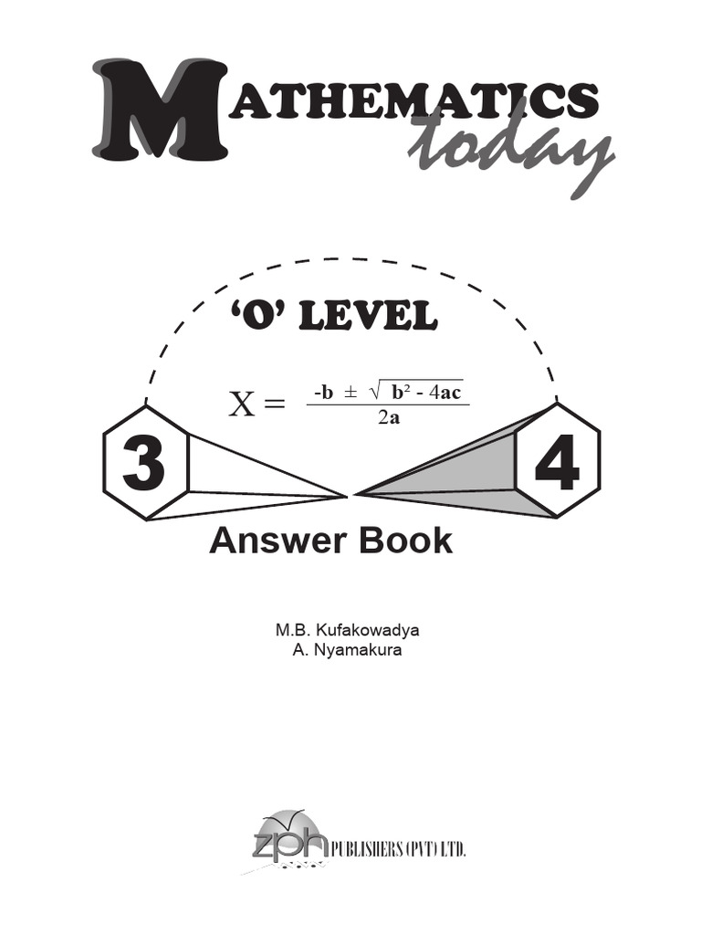O Level Mathematics Answer Book | PDF | Mathematics