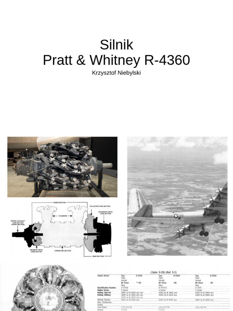 Silnik Pratt & Whitney R-4360: Krzysztof Niebylski | PDF