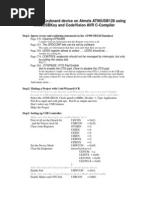 Simple Hid Keyboard Device On Atmels At90Usb128 Using At90Usbkey and Codevision Avr C-Compiler