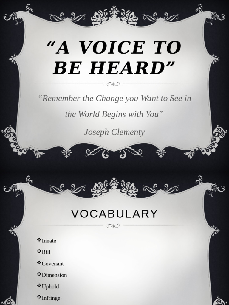 a_voice_to_be_heard | PDF