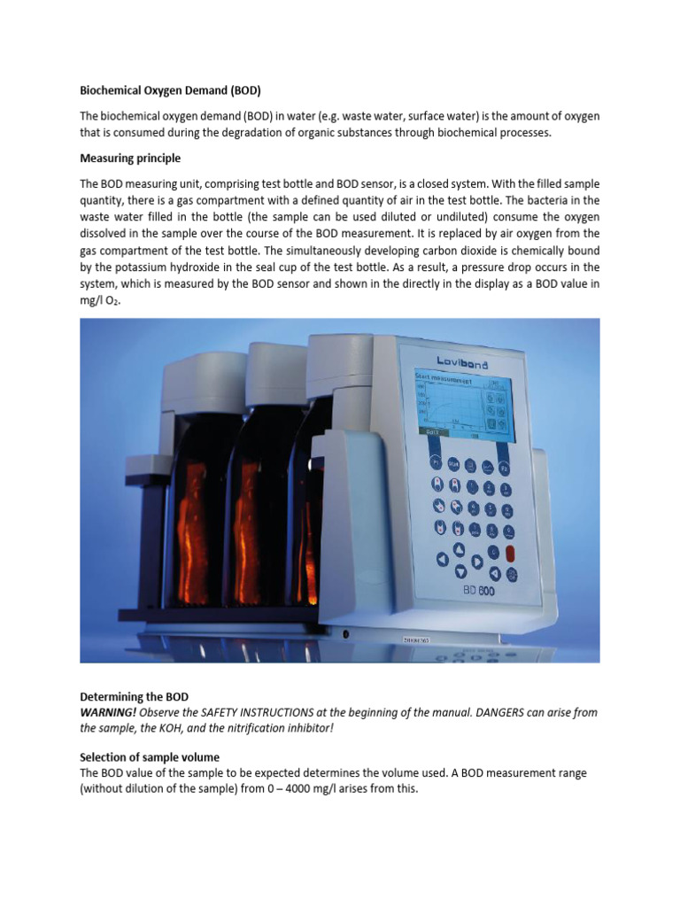 Understanding Biochemical Oxygen Demand (BOD) | PDF | Sewage ...