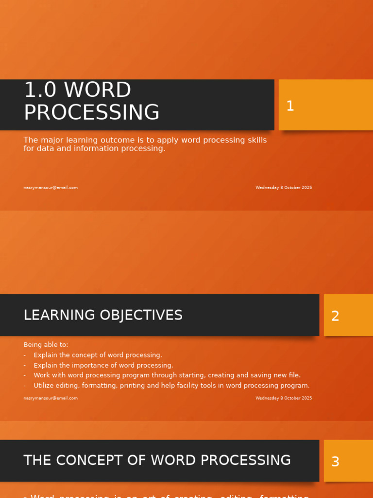 Word Processing | PDF | Microsoft Word | Microsoft Office