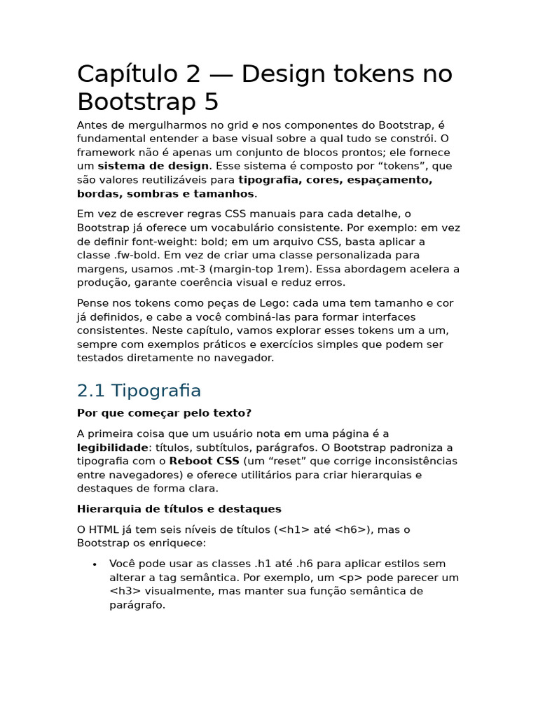 Design Tokens no Bootstrap 5 | PDF | Cor | Design gráfico