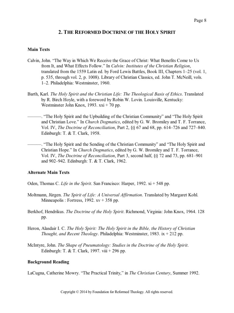 Bibliography Topic 02 Spirit 2014-05-19 | PDF | Religious Belief And ...