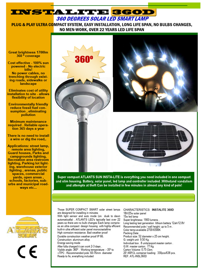 Catalogue-Instalite 360D Led Smart Lamp-1900lm-120w | PDF | Lighting ...