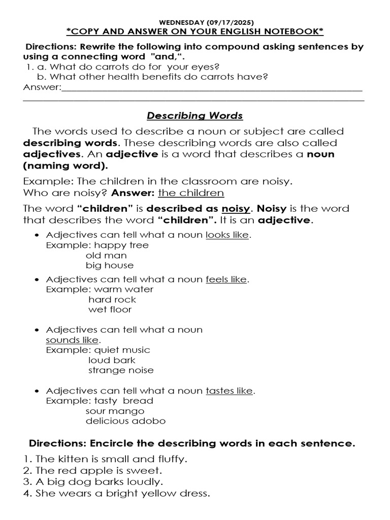 Understanding Adjectives and Their Uses | PDF