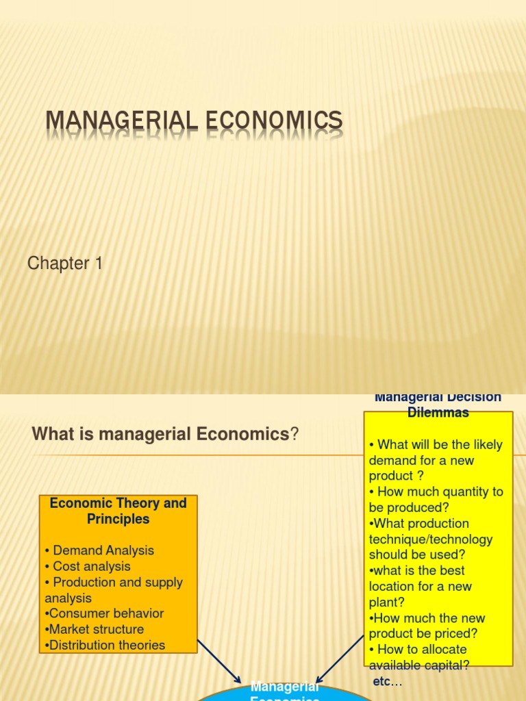 Managerial Economics PDF Economics Business Economics