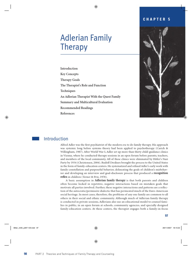 Adlerian Family Therapy | PDF | Family Therapy | Psychotherapy