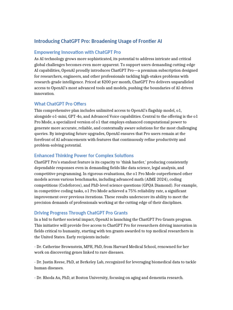 ChatGPT Pro: AI for Professionals | PDF | Artificial Intelligence ...