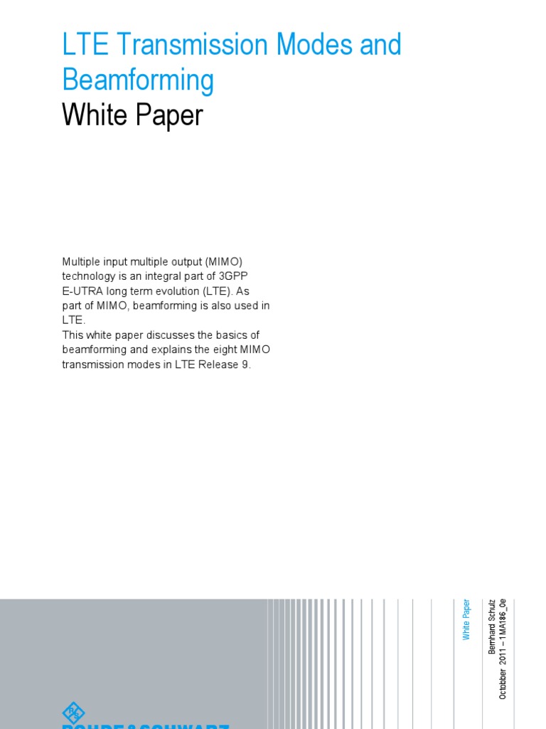LTE Transmission Modes | PDF | Mimo | Multiplexing