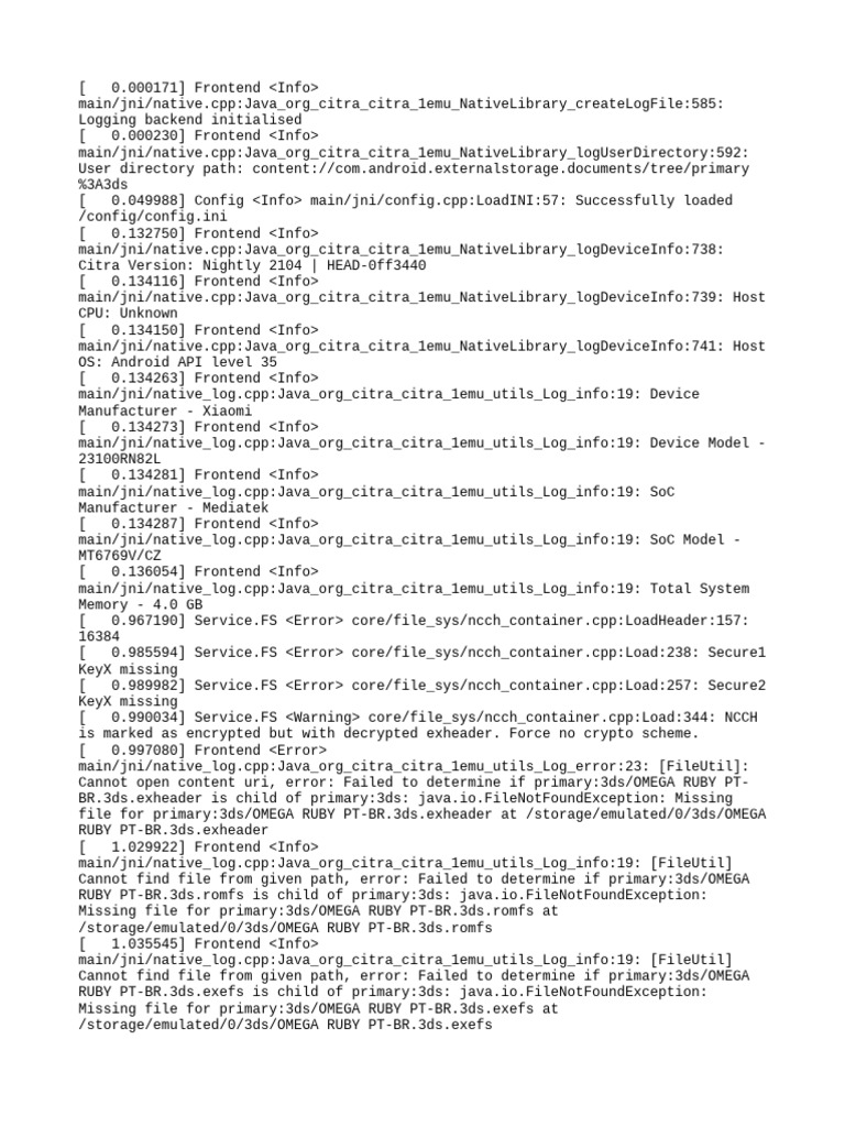 Citra Emulator Log Analysis on Android | PDF | Encryption | Computing