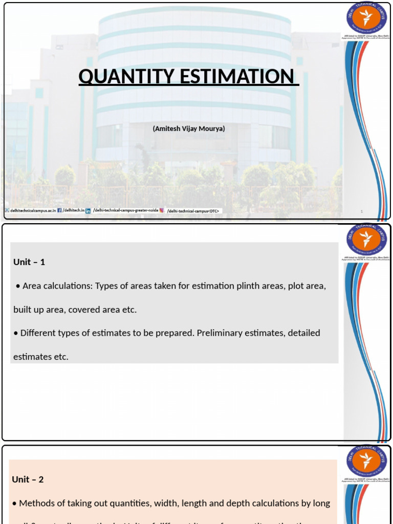 Quantity Estimation Techniques Guide | PDF